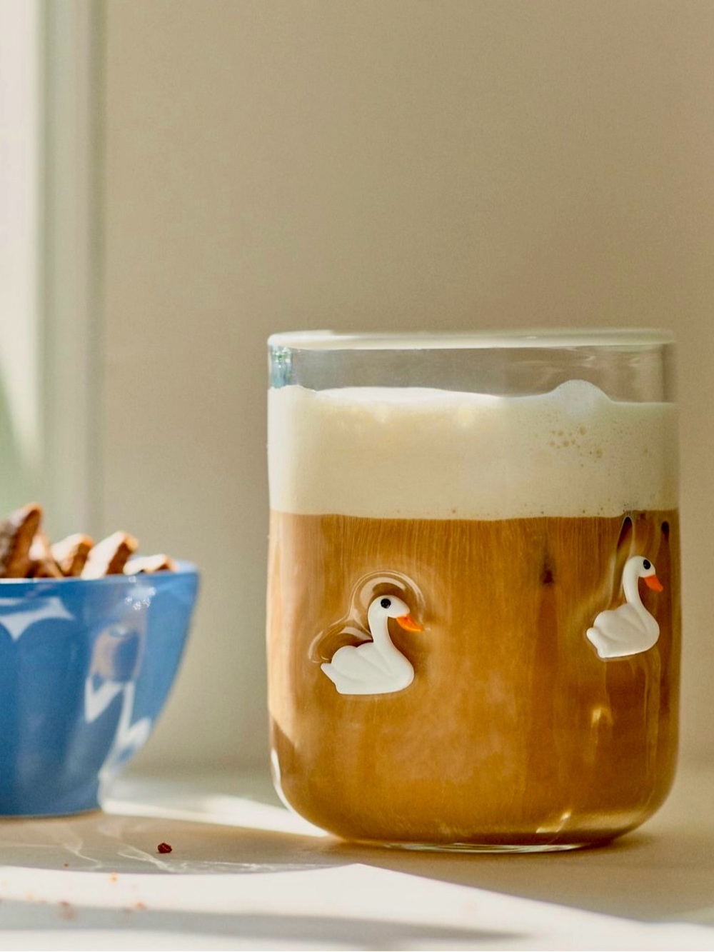 Anthropologie Swan Icon Juice Glass